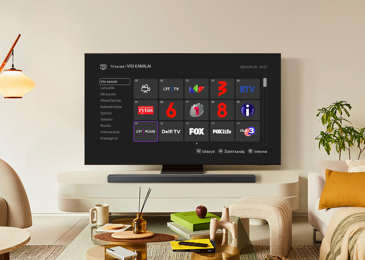 Televizoriai TV kanalams žiūrėti