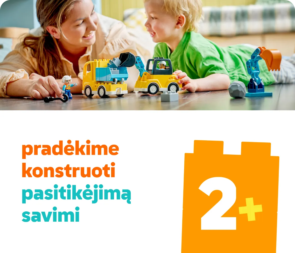 Pradėkite konstruoti pasitikėjimą savimi su LEGO®. Rinkiniai, skirti 2+ metų vaikams internetu pigiau