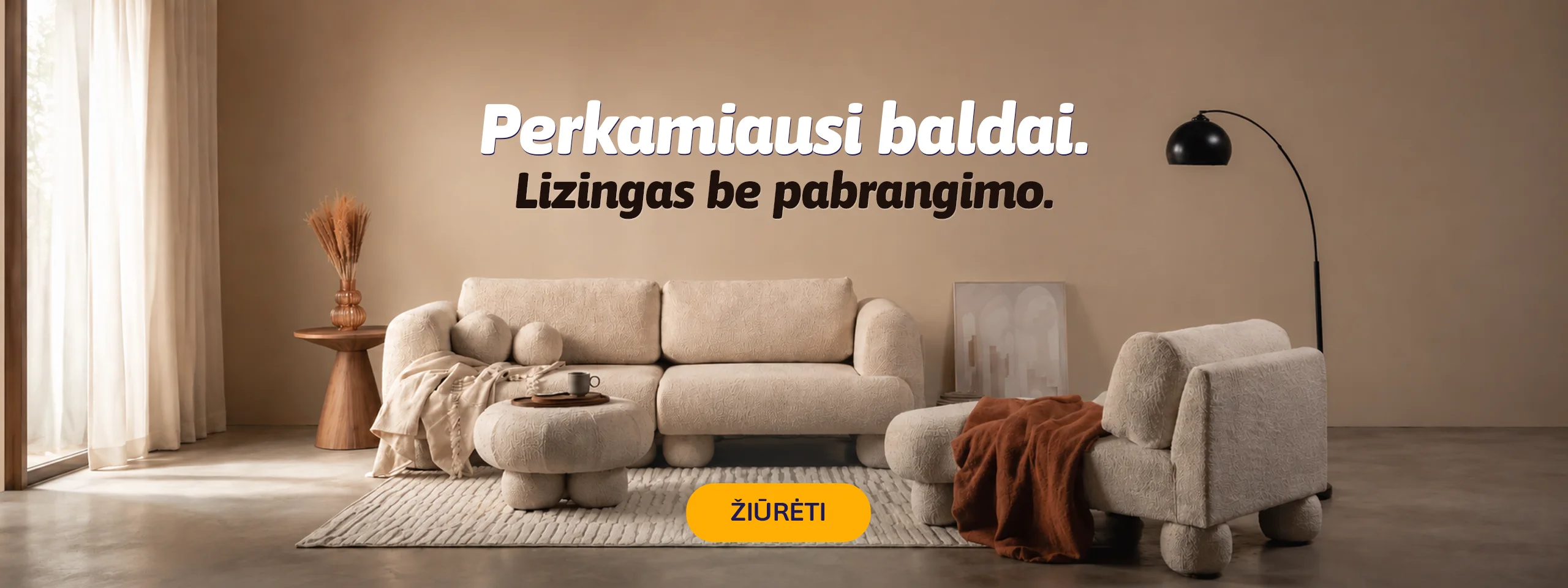 Perkamiausi baldai internetu pigiau. Iki 24 mėn. lizingas be pabrangimo