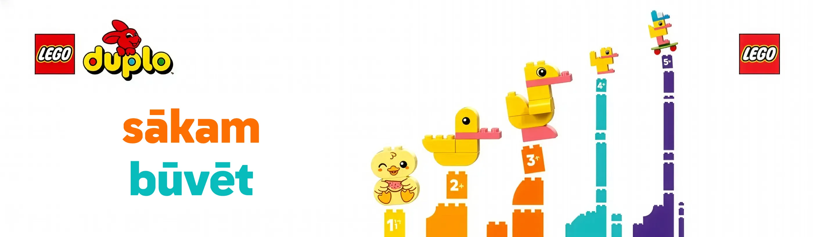 LEGO® DUPLO® žaidimų rinkiniai mažamečiams internetu pigiau. Pradėkime konstruoti.