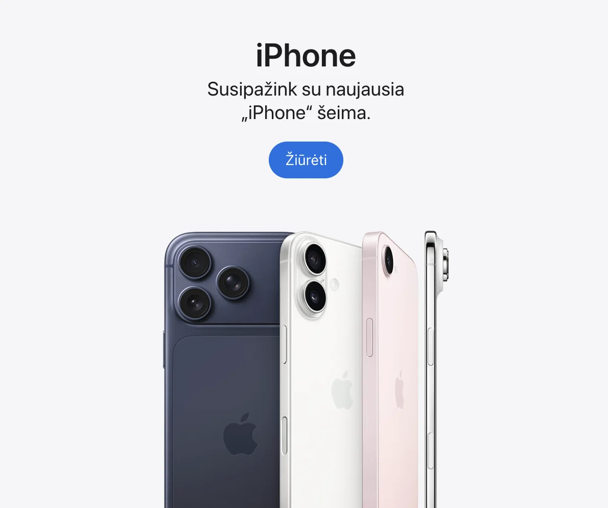 Apple iPhone internetu pigiau. Iki 24 mėn. lizingas be pabrangimo.