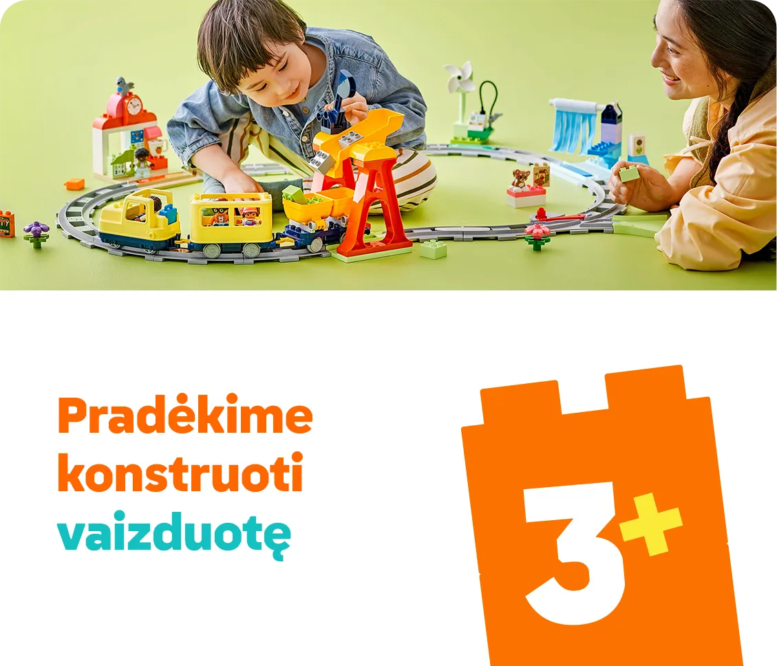 Pradėkite konstruoti vaizduotę su LEGO®. Rinkiniai, skirti 3+ metų vaikams internetu pigiau