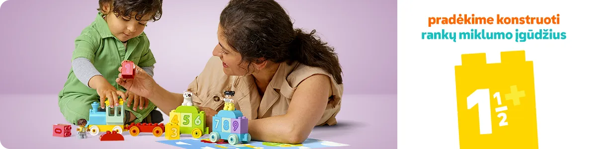 Pradėkite konstruoti rankų miklumo įgūdžius su LEGO®. Rinkiniai, skirti 1,5+ metų vaikams internetu pigiau