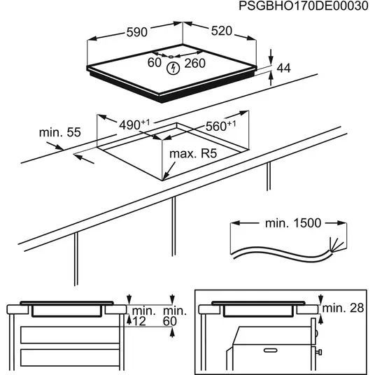 Indukcijas plīts Electrolux EIV63440BW