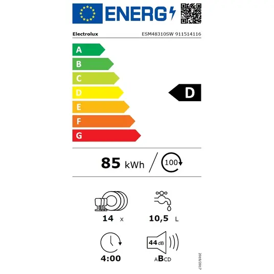 Indaplovė Electrolux ESM48310SW