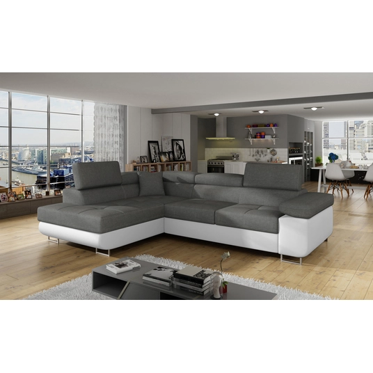 Kampinė sofa Kampinė sofa Anton su patalynės dėže, audinys Sawana 21, Soft 17