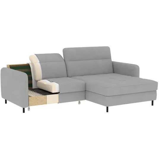 Kampinė sofa Gomsi su patalynės dėže, audinys Royal 01
