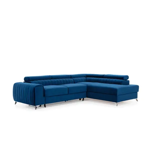 Kampinė sofa Laurence su patalynės dėže, audinys Monolith 77