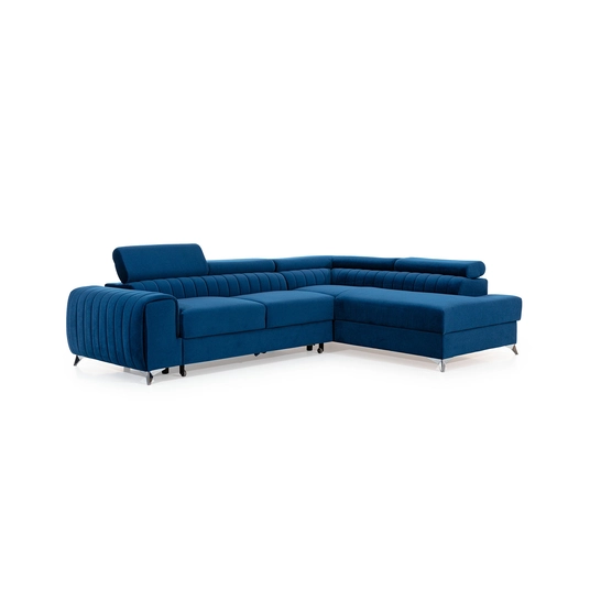 Kampinė sofa Laurence su patalynės dėže, audinys Monolith 77