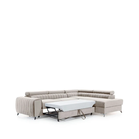 Kampinė sofa Laurence su patalynės dėže, audinys Paros 02