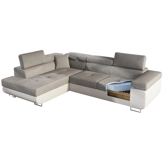 Kampinė sofa Kampinė sofa Anton su patalynės dėže, audinys Berlin 03, Soft 33