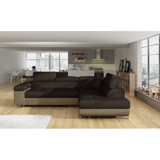 Kampinė sofa Kampinė sofa Anton su patalynės dėže, audinys Monolith 29, Monolith 09