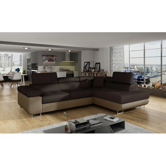 Kampinė sofa Kampinė sofa Anton su patalynės dėže, audinys Monolith 29, Monolith 09