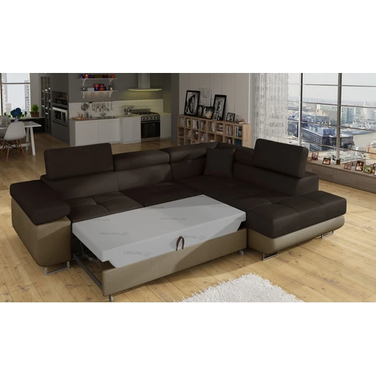 Kampinė sofa Kampinė sofa Anton su patalynės dėže, audinys Monolith 29, Monolith 09