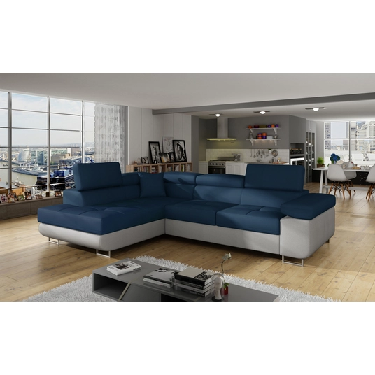 Kampinė sofa Kampinė sofa Anton su patalynės dėže, audinys Monolith 77, Monolith 84
