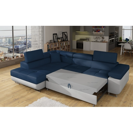 Kampinė sofa Kampinė sofa Anton su patalynės dėže, audinys Monolith 77, Monolith 84