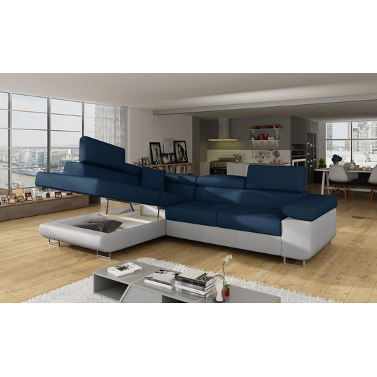 Kampinė sofa Kampinė sofa Anton su patalynės dėže, audinys Monolith 77, Monolith 84