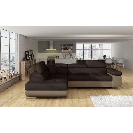 Kampinė sofa Kampinė sofa Anton su patalynės dėže, audinys Monolith 29, Monolith 09