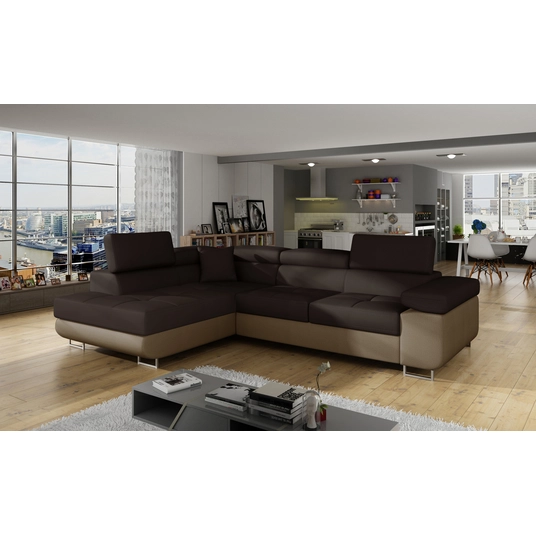 Kampinė sofa Kampinė sofa Anton su patalynės dėže, audinys Monolith 29, Monolith 09
