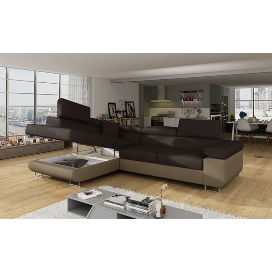Kampinė sofa Kampinė sofa Anton su patalynės dėže, audinys Monolith 29, Monolith 09