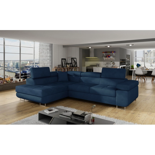 Kampinė sofa Kampinė sofa Anton su patalynės dėže, audinys Kronos 09