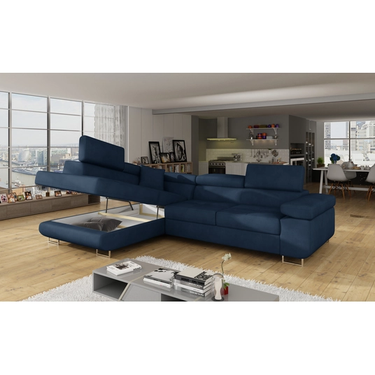 Kampinė sofa Kampinė sofa Anton su patalynės dėže, audinys Kronos 09