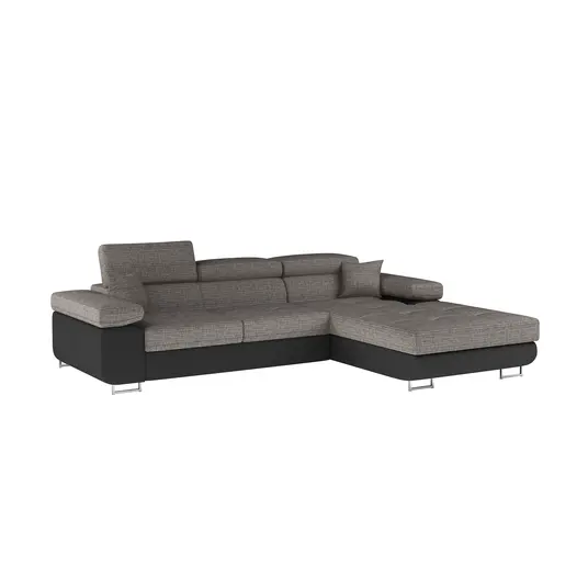 Kampinė sofa Armando su patalynės dėže, audinys Berlin 01, Soft 11