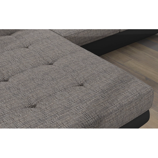 Kampinė sofa Armando su patalynės dėže, audinys Berlin 01, Soft 11