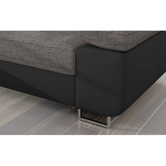 Kampinė sofa Armando su patalynės dėže, audinys Berlin 01, Soft 11