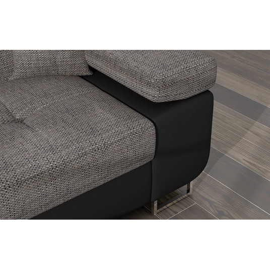 Kampinė sofa Armando su patalynės dėže, audinys Berlin 01, Soft 11