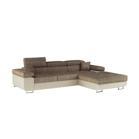 Kampinė sofa Armando su patalynės dėže, audinys Berlin 03, Soft 33
