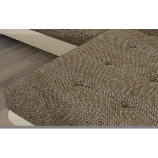 Kampinė sofa Armando su patalynės dėže, audinys Berlin 03, Soft 33