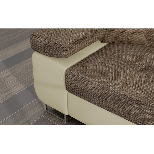 Kampinė sofa Armando su patalynės dėže, audinys Berlin 03, Soft 33