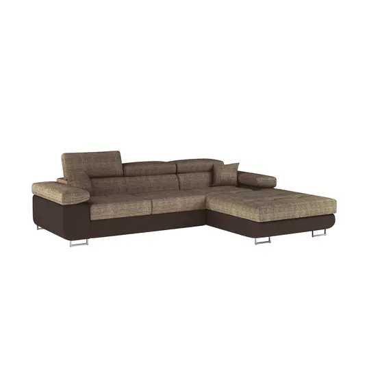 Kampinė sofa Armando su patalynės dėže, audinys Berlin 03, Soft 66