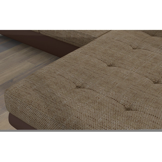 Kampinė sofa Armando su patalynės dėže, audinys Berlin 03, Soft 66