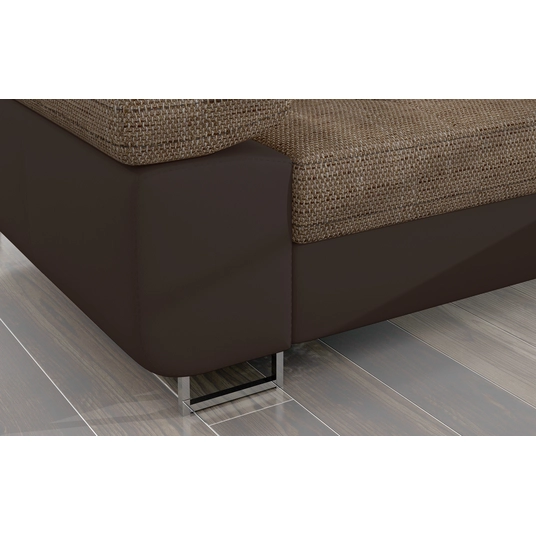 Kampinė sofa Armando su patalynės dėže, audinys Berlin 03, Soft 66