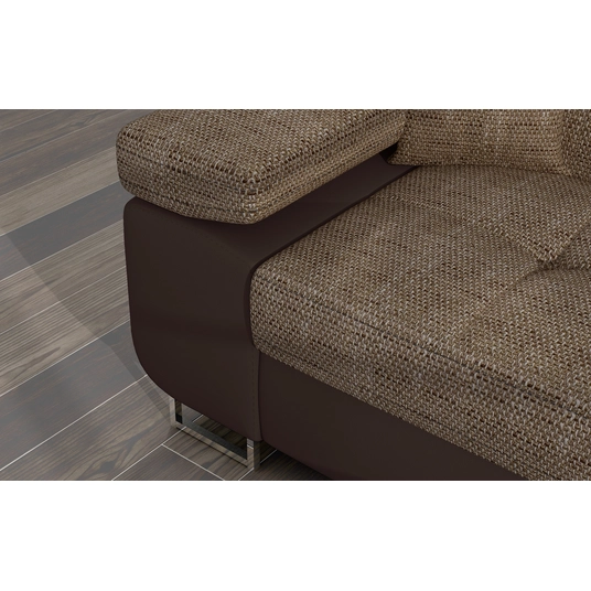 Kampinė sofa Armando su patalynės dėže, audinys Berlin 03, Soft 66