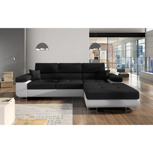 Kampinė sofa Armando su patalynės dėže, audinys Sawana 14, Soft 17