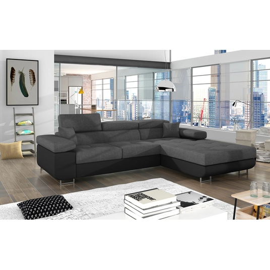Kampinė sofa Armando su patalynės dėže, audinys Sawana 21, Soft 11
