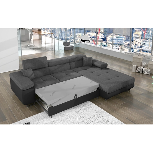 Kampinė sofa Armando su patalynės dėže, audinys Sawana 21, Soft 11