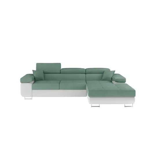 Kampinė sofa Armando su patalynės dėže, audinys Soro 34, Soft 17