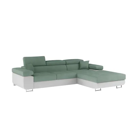 Kampinė sofa Armando su patalynės dėže, audinys Soro 34, Soft 17