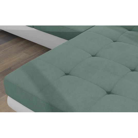Kampinė sofa Armando su patalynės dėže, audinys Soro 34, Soft 17