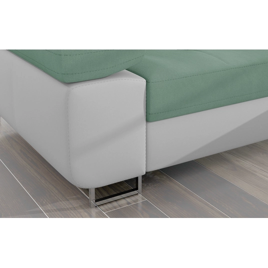 Kampinė sofa Armando su patalynės dėže, audinys Soro 34, Soft 17