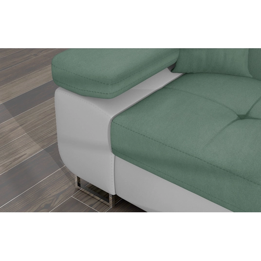 Kampinė sofa Armando su patalynės dėže, audinys Soro 34, Soft 17