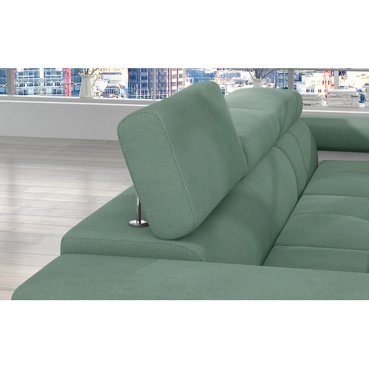 Kampinė sofa Armando su patalynės dėže, audinys Soro 34, Soft 17