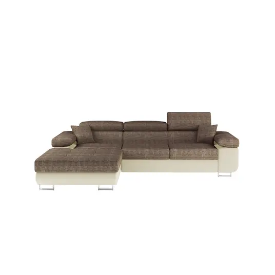 Kampinė sofa Armando su patalynės dėže, audinys Berlin 03, Soft 33