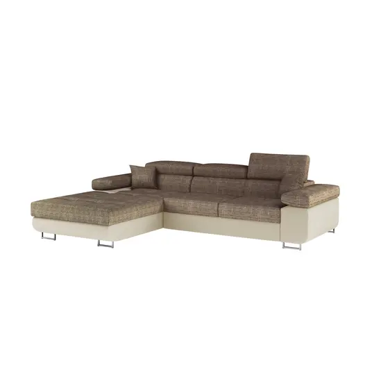 Kampinė sofa Armando su patalynės dėže, audinys Berlin 03, Soft 33