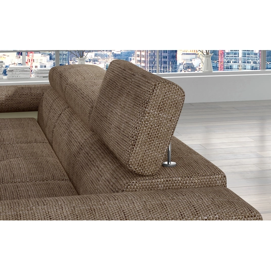 Kampinė sofa Armando su patalynės dėže, audinys Berlin 03, Soft 33