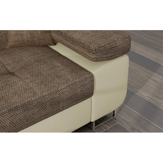 Kampinė sofa Armando su patalynės dėže, audinys Berlin 03, Soft 33